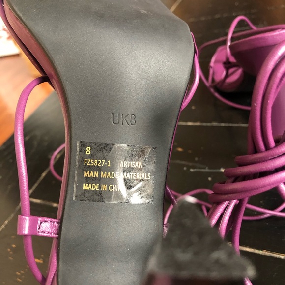 NWT | EGO Official | Lace Up Square Toe Strappy Block Heels - Picture 10 of 11